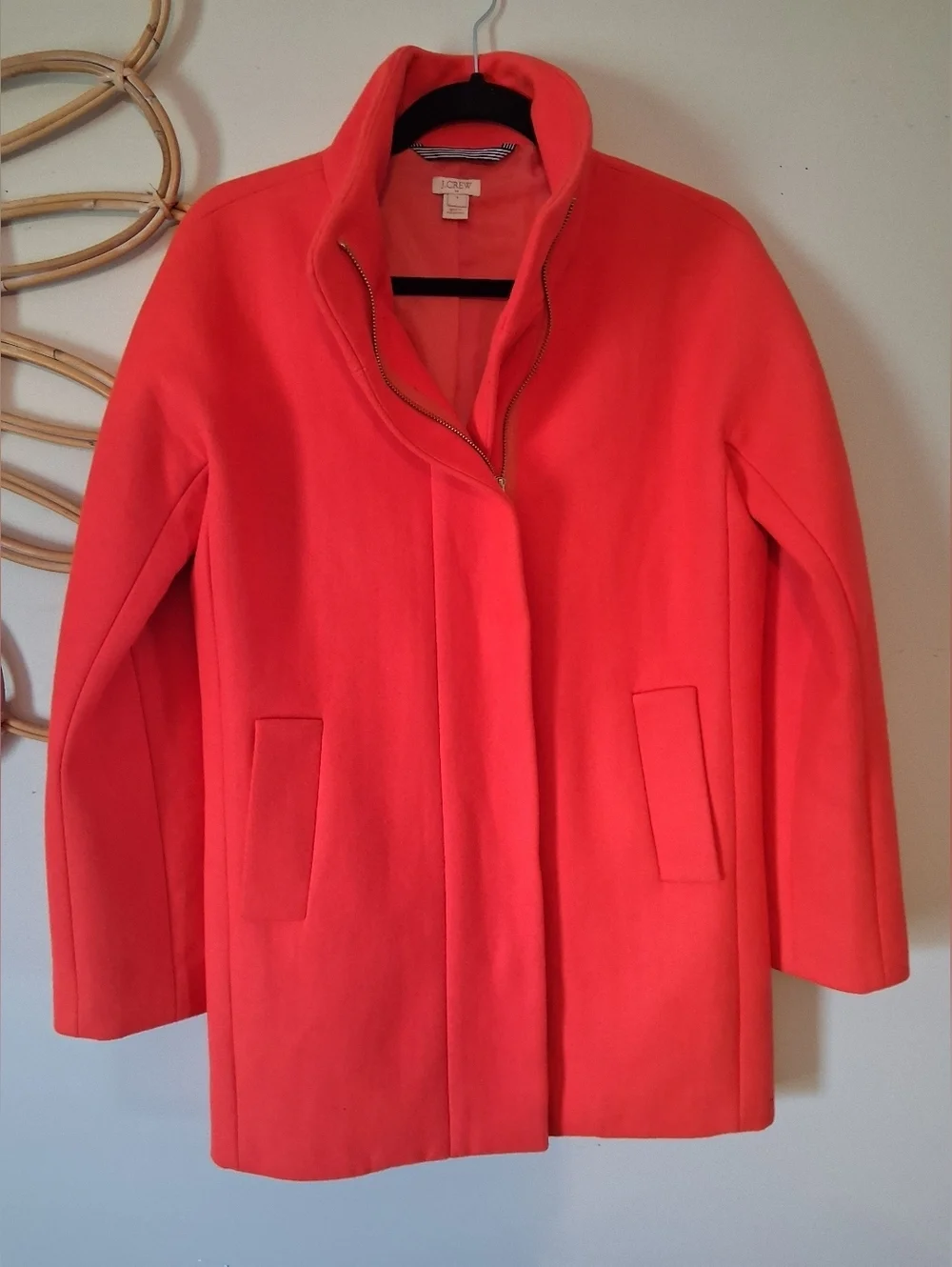 J..Crew Cocoon coat in Italian stadium-cloth wool blend Size 4 NWOT